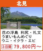 花の浮島 利尻・礼文うまいもんめぐり 3日間